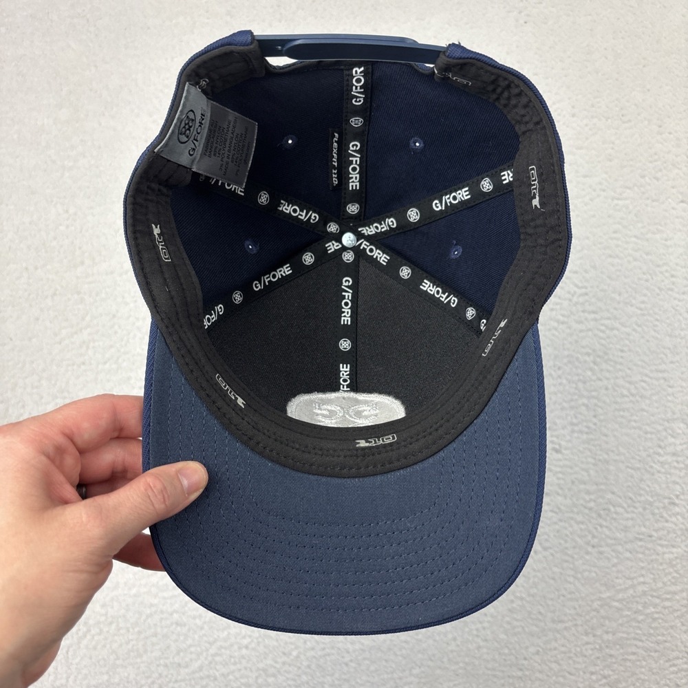 G/FORE 'Circle G's Stretch Twill' Golf Hat Navy Blue/White Snapback Adjustable - Picture 7 of 9
